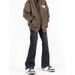 Nordmann Black Gray Flared Jeans Men American High Street Retro Wide Leg Floor-Length Pants Autumn Winter Loose Straight Casual_mkmklike.com