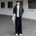Nordmann Black Jeans Men's Floor-Length Wide-Leg Versatile Solid Color Casual Retro Trendy High-End Slimming Straight Pants_mkmklike.com