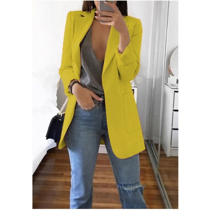 Women's Clothing Fashion Lapel Slim Cardigan Temperament Suit Jacket Women_mkmklike.com