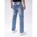 Men's Slim Fit Stretch Jeans - Comfortable Straight Leg Denim Pants For Casual Wear (Light Blue, S-2xl)_mkmklike.com