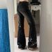 Women's Sexy Washed Black Denim Jeans Low Rise Flared Cowboy Style Floral Embroidery American Street Western Trend_mkmklike.com