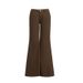 Wholesale And Dropshipping Of Women's American Retro Low-waist Slim Flared Jeans In Maillard Brown Coffee Color_mkmklike.com
