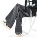 Men's Retro Trendy Workwear Casual Jeans Loose Straight Leg Elastic Waist Wide Leg Hong Kong Style Midweight Softener Machine Washable_mkmklike.com