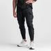 Men's clothing fitness pants Men's casual loose thin woven overalls closed leg pants_mkmklike.com