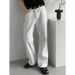 Nordmann White Jeans Men 2025 New Men's Trendy Brand High-End Loose Straight High Street Cool Versatile Casual Pants_mkmklike.com