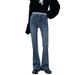 Women's Flared Jeans 2026 Spring Autumn New Style High-waisted Slimming And Height-enhancing Straight-fit Petite_mkmklike.com