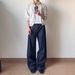 Heavyweight Striped Washed Jeans – Straight-to-Flared Silhouette, Unisex Loose Fit (Black, Dark Blue, S-XXXL)_mkmklike.com