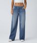 Women's High Waist Straight Leg Jeans – Stretch Denim, Classic Fit, Comfortable & Flattering (XS-XXXL, Dark Blue/Blue/Light Blue/White/Black)_mkmklike.com