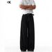 Men's Clothing Straight Slim Simple Unisex Black Relaxed Fit Straight Leg Jeans - Classic Cleanfit Style, Comfortable & Versatile For Everyday Wear_mkmklike.com