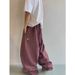 Men's Clothing High Street Trendy Brand Small Flame Embroidered Oversized Jeans For Men, American Retro Style, Washed, Loose, Floor Length_mkmklike.com