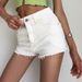 Women's Clothing Summer Solid Color High Waist Slim And Long Legs Cut Edge Old Raw Edge Denim Shorts Women's Pants_mkmklike.com