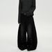 Men's American Style Curved Wash Distressed Jeans Clean Fit Loose Straight Wide Leg Mid Waist Black Blue Cotton Long Pants_mkmklike.com