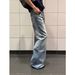 Vintage Washed Denim Jeans – Distressed Mid-Rise Straight Leg With Authentic Whiskering & Fading (Blue, S-XXXL, Unisex Style)_mkmklike.com