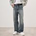 Men's Clothing High Street Retro Washed Hole Straight Jeans Men's Style Old Cleanfit Loose Wide Leg Casual Trousers Trend_mkmklike.com
