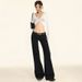 Women's Clothing Low Waist Wide Leg Flared Pants Slim All Match Flared Pants Trend_mkmklike.com