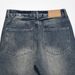 Distressed Washed Denim Jeans For Men - Vintage American Style Wide Leg Flared Bootcut With Tie-Dye & Crease Details_mkmklike.com