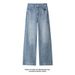 Men's American Deconstructed Denim | Curved Hem Straight-Leg Jeans | Oversized Washed Trousers | 90s Vintage Baggy Pants For Streetwear_mkmklike.com