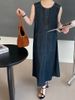 So Sleeveless Denim Dress, Summer High-End, Loose And Casual, Slimming Vest Long Skirt 2063_mkmklike.com