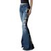 2024 Autumn/Winter Women's Fashion Rose Embroidery Flared Jeans Low Waist Pocket Design Casual Slimming Long Pants_mkmklike.com