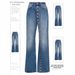 Women's Retro Washed High Street Denim Jeans Single-Breasted Straight Leg Wide Leg Pants Casual Fashion Office Lady Style_mkmklike.com