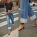 New Elastic Straight Jeans Women's Quality Retro Curling High Waist Trousers_mkmklike.com