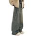 Vintage Washed Straight Leg Jeans – Oversized Cleanfit Denim Pants With Distressed Detailing & High Street Aesthetic_mkmklike.com