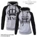 Men's Clothing autumn and winter new hooded pullover color matching couple sweatshirt_mkmklike.com