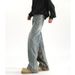 Men's High Street Handsome Loose Casual Versatile Wide Leg Straight Pants_mkmklike.com