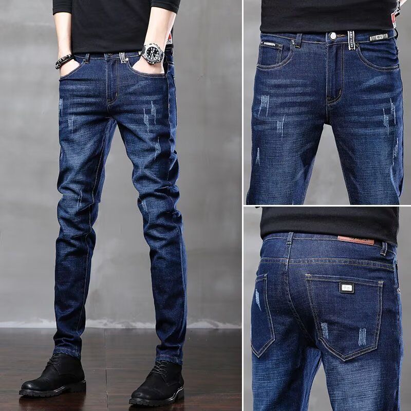 Men's Slim Fit Stretch Jeans – Classic Straight Leg Denim Pants For Everyday Comfort & Style_mkmklike.com