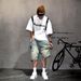 Men's Retro High Waist Denim Shorts Embroidered Distressed Straight Leg Loose Fit Casual Summer Trendy Five-Point Pants_mkmklike.com