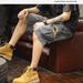 Men's Washed Workwear Denim Shorts Summer Thin Mid-Length Loose Straight Sports Pants American Street Versatile_mkmklike.com