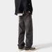 American High Street Deconstructed Distressed Straight-leg Jeans For Men, Vintage Loose-fit Trendy Washed Patchwork_mkmklike.com