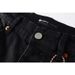 Men Women Summer Flared Jeans, Black To Grey Fade, White Paint Speckles, Symmetrical Knee Rips, Y2K Motorcycle Stacked Look_mkmklike.com