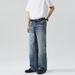 LKTM Men's Retro 3D Whiskered A Line Jeans, Trendy Unisex Loose Straight Leg Wide Leg Pants_mkmklike.com