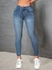 Xintang Jeans Cross-border European And American Popular High-elastic Versatile Slim-fit Mid-waist Skinny Pants_mkmklike.com