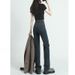 High-waisted Slim Straight-leg Jeans For Petite Women, 2025 New Autumn And Winter Elastic Loose Slimming Cigarette Pants_mkmklike.com