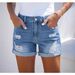 Women's Clothing Jeans High Waist Comfortable Slim Fit Fashionable Straight Casual Denim Shorts_mkmklike.com