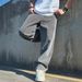 Vintage Washed Grey Jeans For Men – Loose Straight Leg Distressed Denim With Wide Hem (XS-XXL)_mkmklike.com