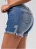 K Fashionable And Versatile Ripped Tassel Denim Shorts For Women_mkmklike.com