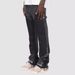 Suitable For All Seasons Men's Fashion Ins Cargo Stretch Patchwork Denim Layered Flared Pants_mkmklike.com