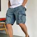 Men's Clothing Summer New Shorts Slim Fit Skinny Washed Jeans Youth Popular Mid Waist_mkmklike.com