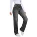 Women's High Waist Wide Leg Jeans - Soft Washed Denim Pants For Casual Comfort (Light Blue, Black) - Sizes S-2XL_mkmklike.com