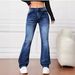 Plus Size Women's Wide Leg Pants - High Waist Stretch Denim Trousers For Comfort & Style (Dark Blue, Black, Light Blue)_mkmklike.com