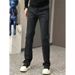 Retro American Men's Jeans Loose Fit Straight Leg Casual Trousers Mid Waist Cotton Midweight Black Blue Trendy Spring Autumn_mkmklike.com