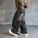 Men’s Distressed Black Jeans – Loose Fit Straight Leg With Faux Rips For Urban Street Style_mkmklike.com