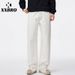 Clean Fit White Jeans For Men - Streetwear Style Straight Leg Denim Pants, Comfortable Cotton Slim Fit (28-40)_mkmklike.com