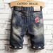 plus Size Trendy Ripped Denim Shorts For Men Loose Fitting Unique Distressed Style Five Point Mid Length_mkmklike.com