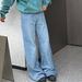 Men's Clothing Retro Wide Leg Jeans Washed Baggy Cityboy Straight Lengthened Vibe Mopping Pants_mkmklike.com