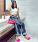 Women’s High-Waisted Distressed Jeans – Vintage Tie-Dye Wash, Relaxed Straight Fit, Streetwear Essential (S-XL)_mkmklike.com