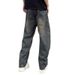 American High Scimitar Jeans Men Spring Autumn Trendy Brand Cool Street Cleanfit Straight Leg Slightly Flared Pants_mkmklike.com